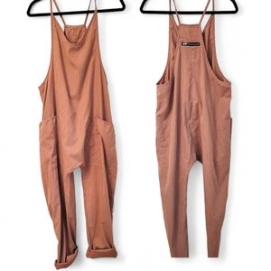 Harem Jumpsuit Tan Romper, M